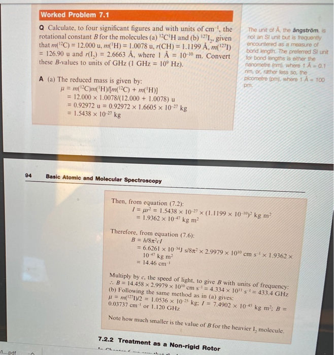 Mystc 7 2 Diatomic And Linear Polyatomic Molecules Chegg Com