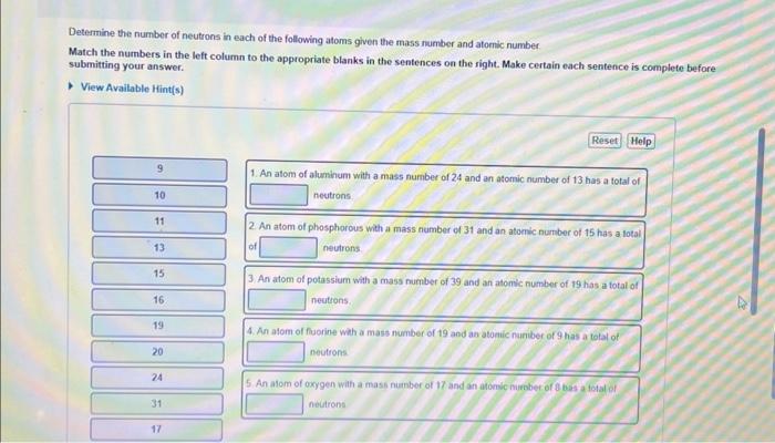 how to find mass number of neutrons is not given