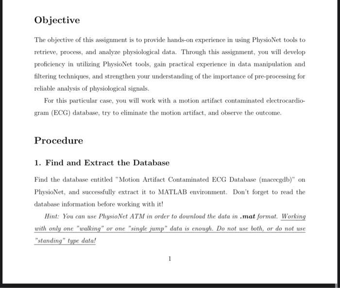 Solved Objective The objective of this assignment is to | Chegg.com