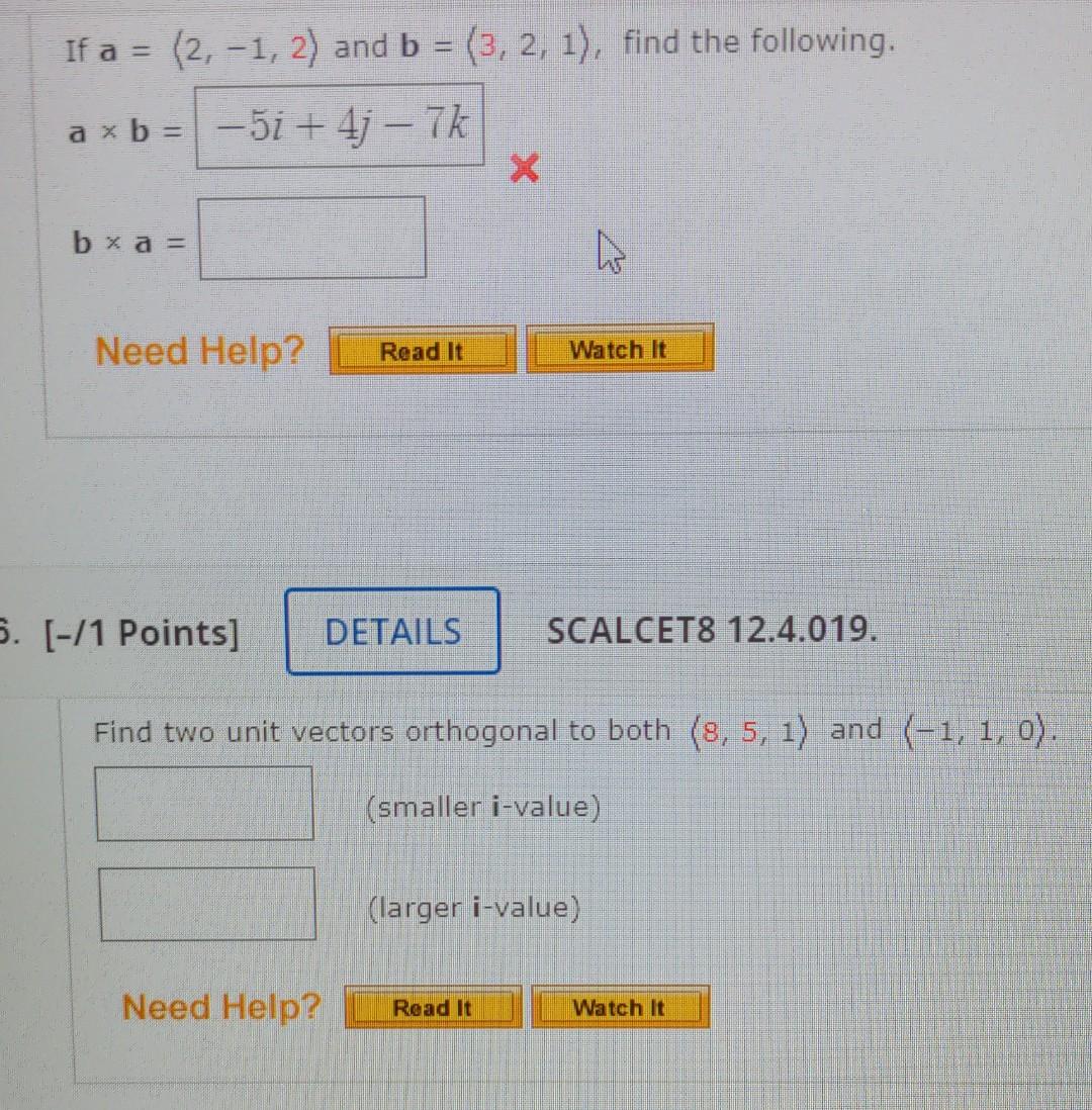 Solved If A = (2, -1, 2) And B = (3, 2, 1), Find The | Chegg.com