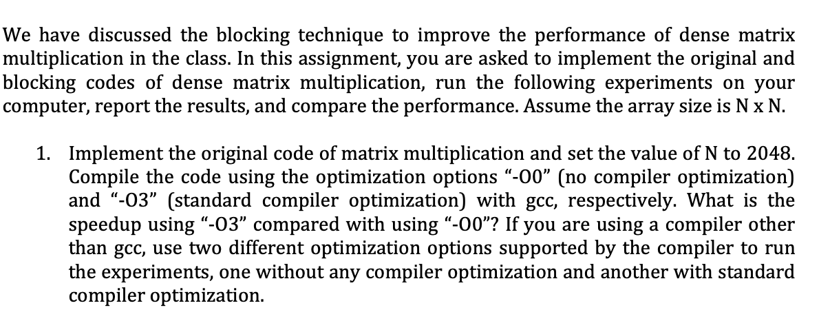 Solved We have discussed the blocking technique to improve | Chegg.com