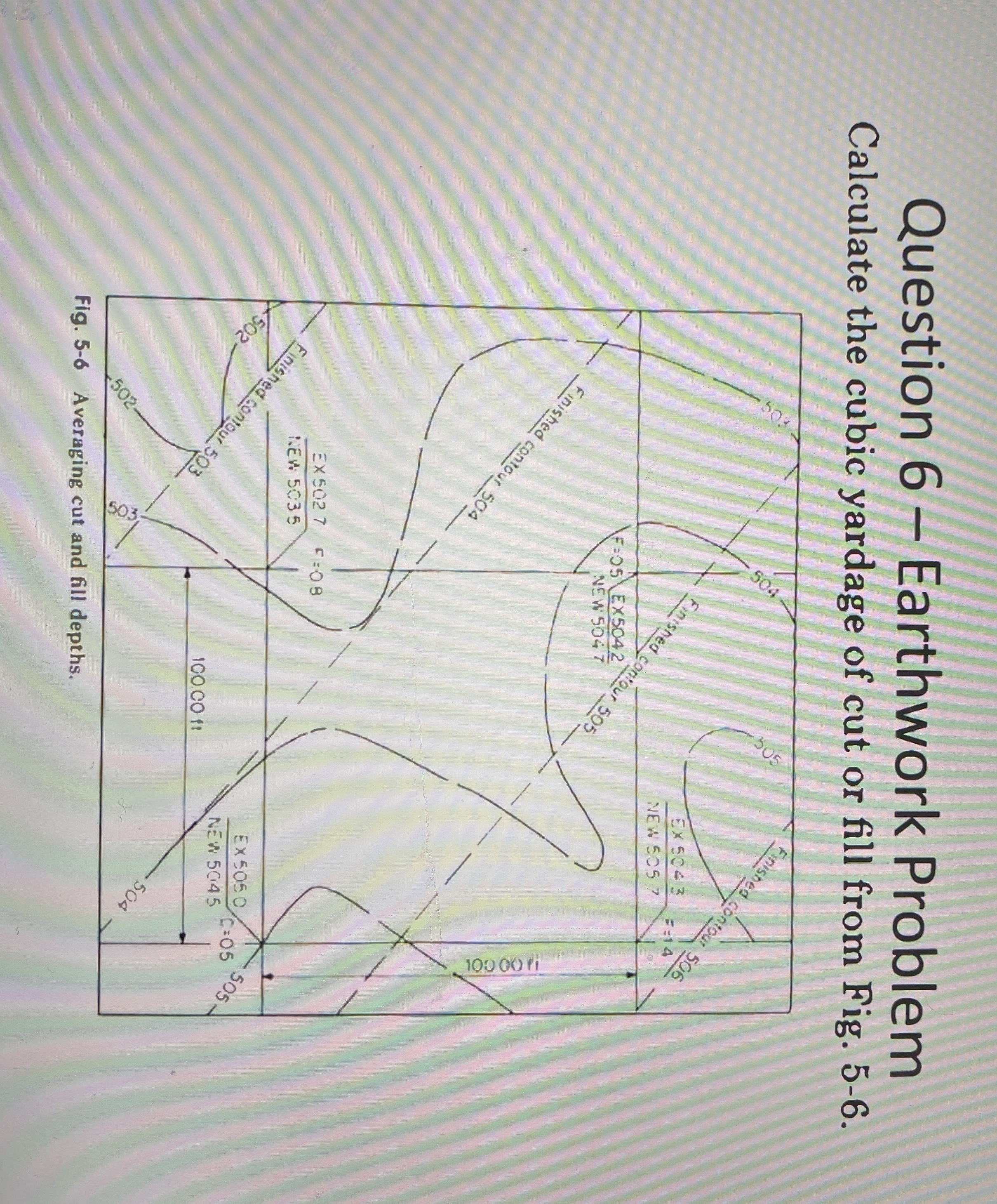 Solved Question 6 - ﻿Earthwork ProblemCalculate the cubic | Chegg.com