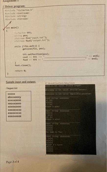 Solved c++ program to analyzes a Tic Tac Toe | Chegg.com