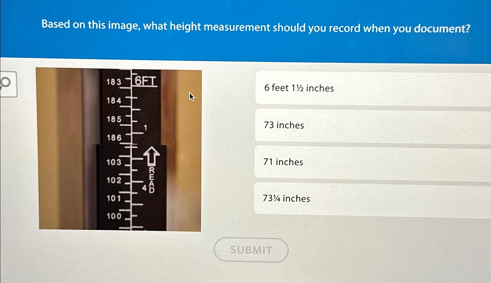 Solved Based on this image, what height measurement should | Chegg.com