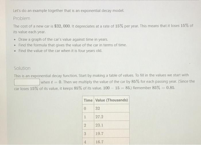 Solved Let's do an example together that is an exponential | Chegg.com