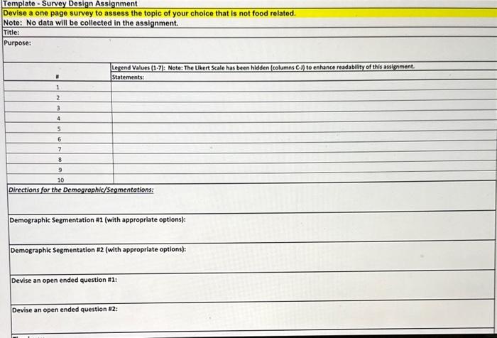 template-survey-design-assignment-devise-a-one-page-chegg