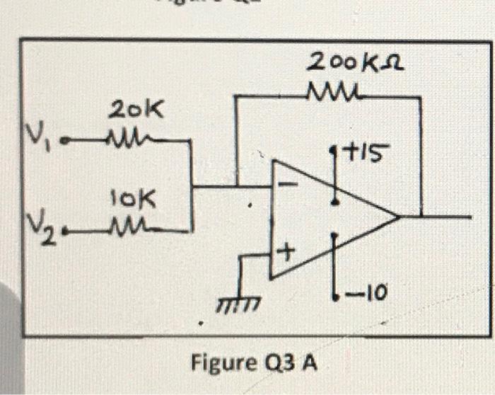 Solved Q3: For the Op-Amp circuit shown in Figure Q3A, the | Chegg.com