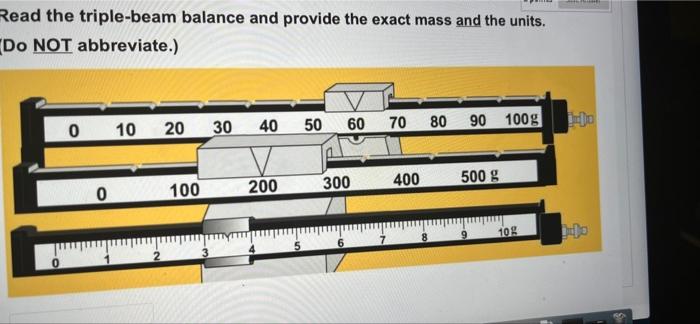 How to read a deals triple beam balance