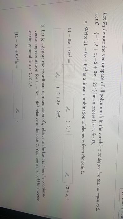 Solved Vousie Let P2 Denote The Vector Space Of All