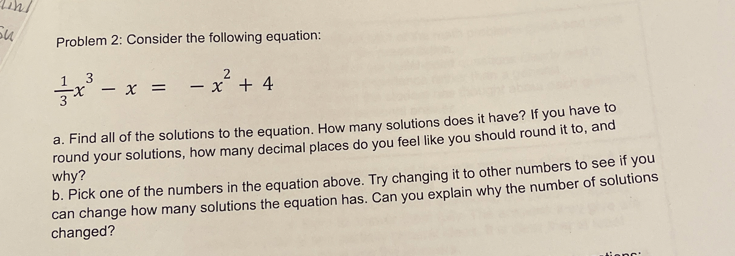 Solved Problem 2: Consider the following | Chegg.com