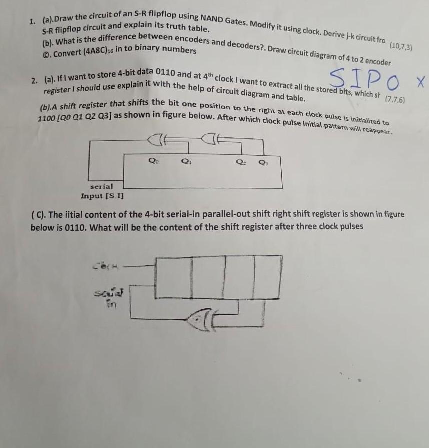 (b). What is the difference between encoders and | Chegg.com