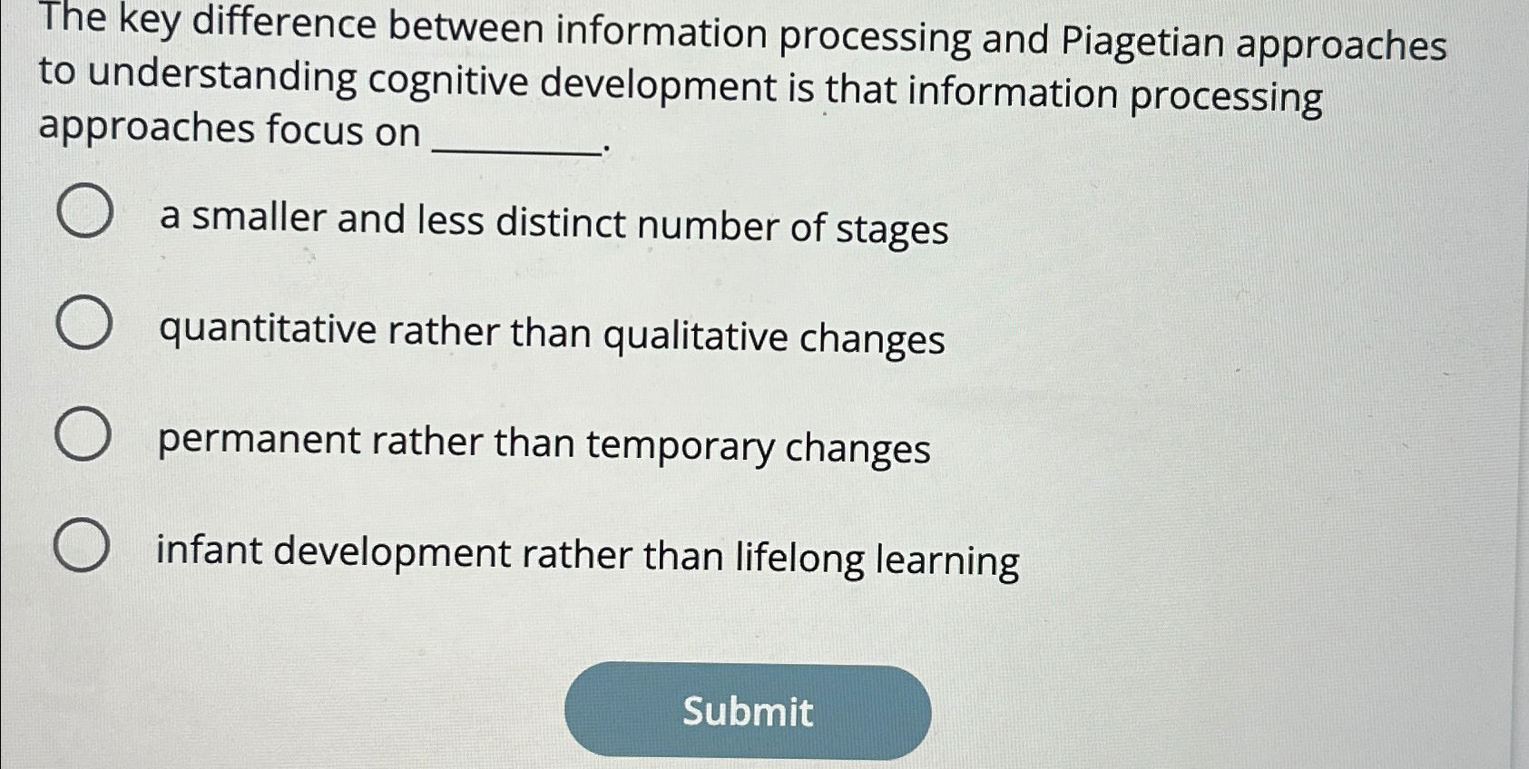 Solved The key difference between information processing and | Chegg.com
