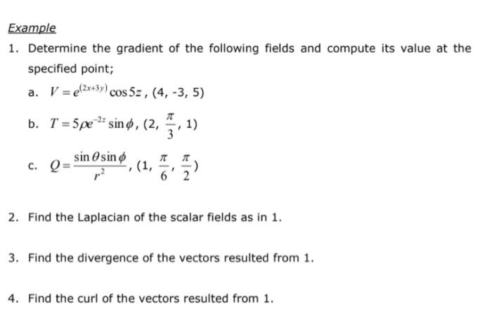 Solved Example 1. Determine the gradient of the following | Chegg.com