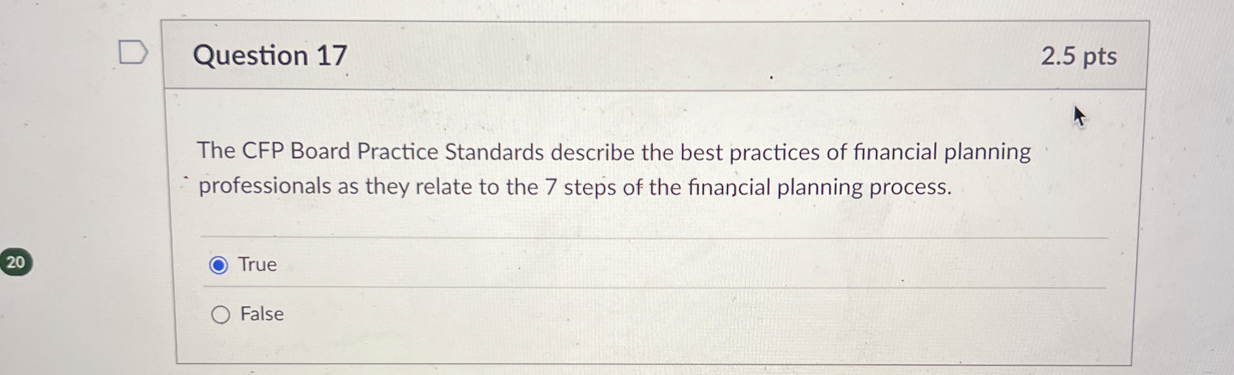 Solved Question 17The CFP Board Practice Standards describe | Chegg.com