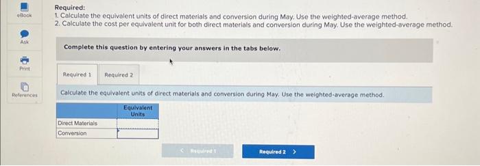 Solved Required: 1. Calculate the equivalent units of | Chegg.com