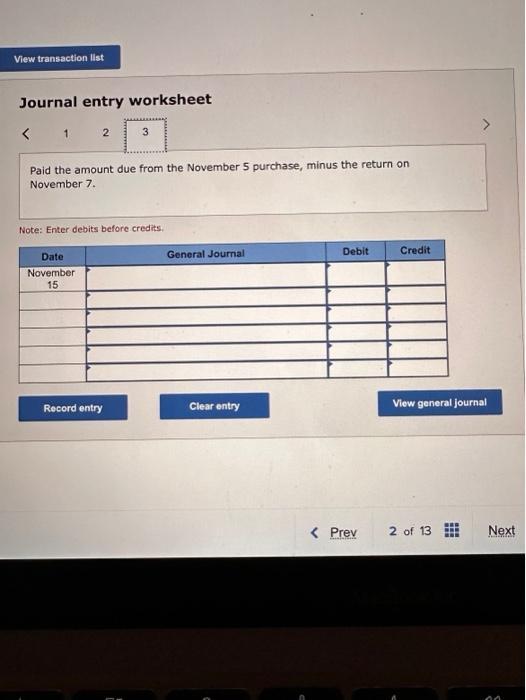 Solved Journal entry worksheet Purchased 1,100 units of | Chegg.com