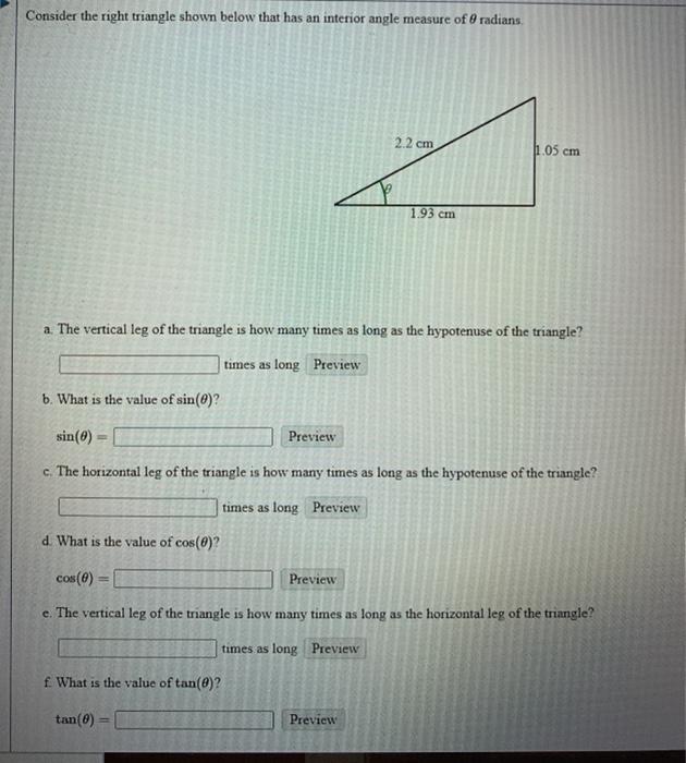 Solved Consider the right triangle shown below that has an | Chegg.com