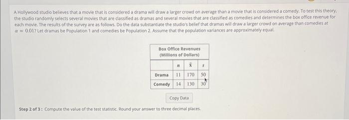 Solved A Hollywood studio believes that a movie that is | Chegg.com