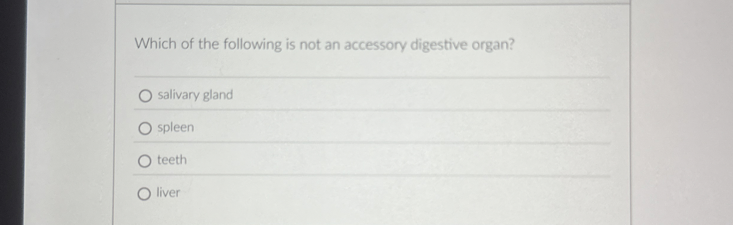 Solved Which of the following is not an accessory digestive