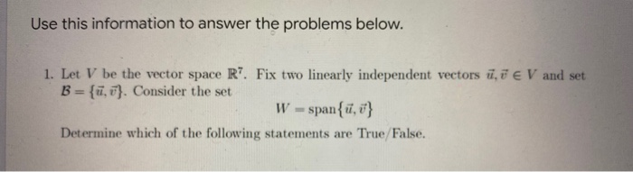 Solved Use this information to answer the problems below. 1. | Chegg.com