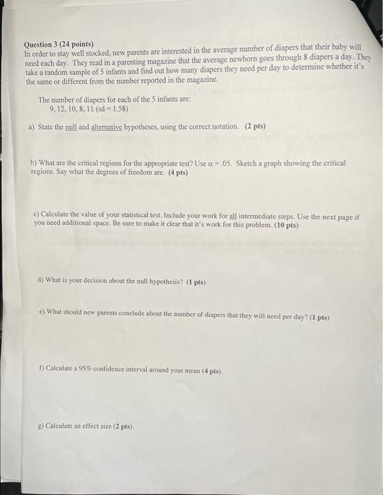 Solved Question 3 ( 24 points) In order to stay well | Chegg.com