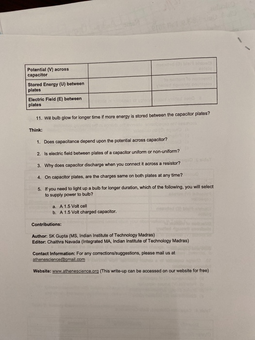 Solved CAPACITOR PHET LAB go to → phet.Colorado, edu use