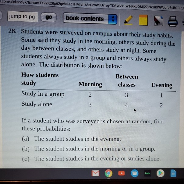Solved Answer 28. Students were surveyed on campus about | Chegg.com
