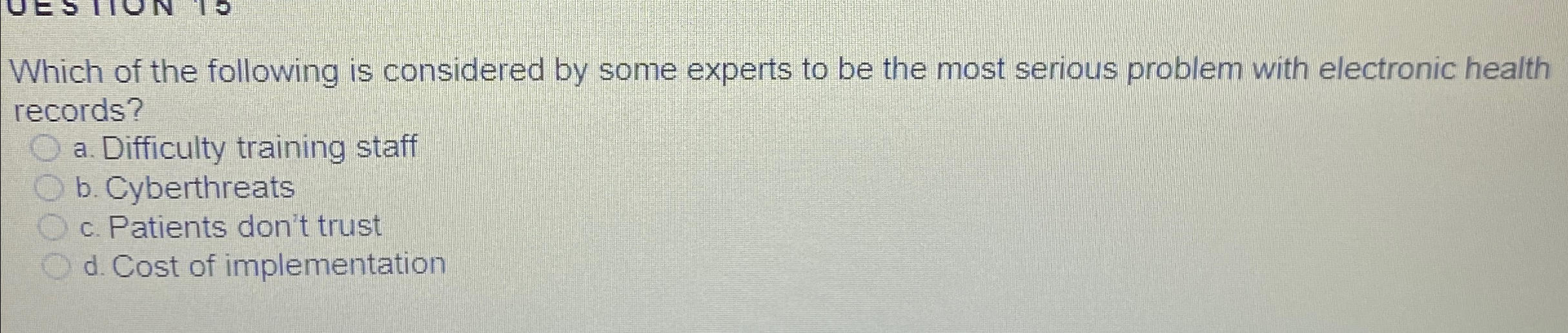 Solved Which of the following is considered by some experts | Chegg.com