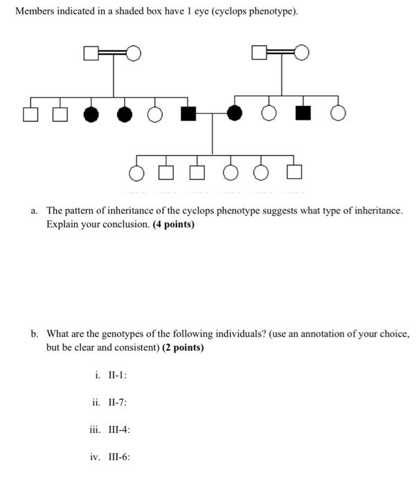 Solved Members indicated in a shaded box have 1 eye (cyclops | Chegg.com