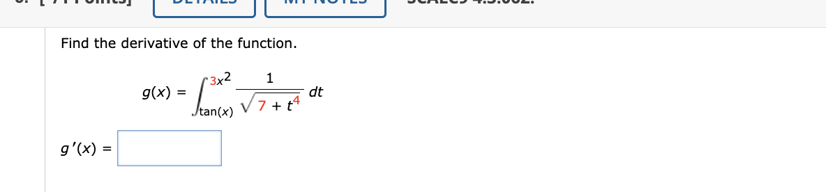 Solved Find the derivative of the | Chegg.com