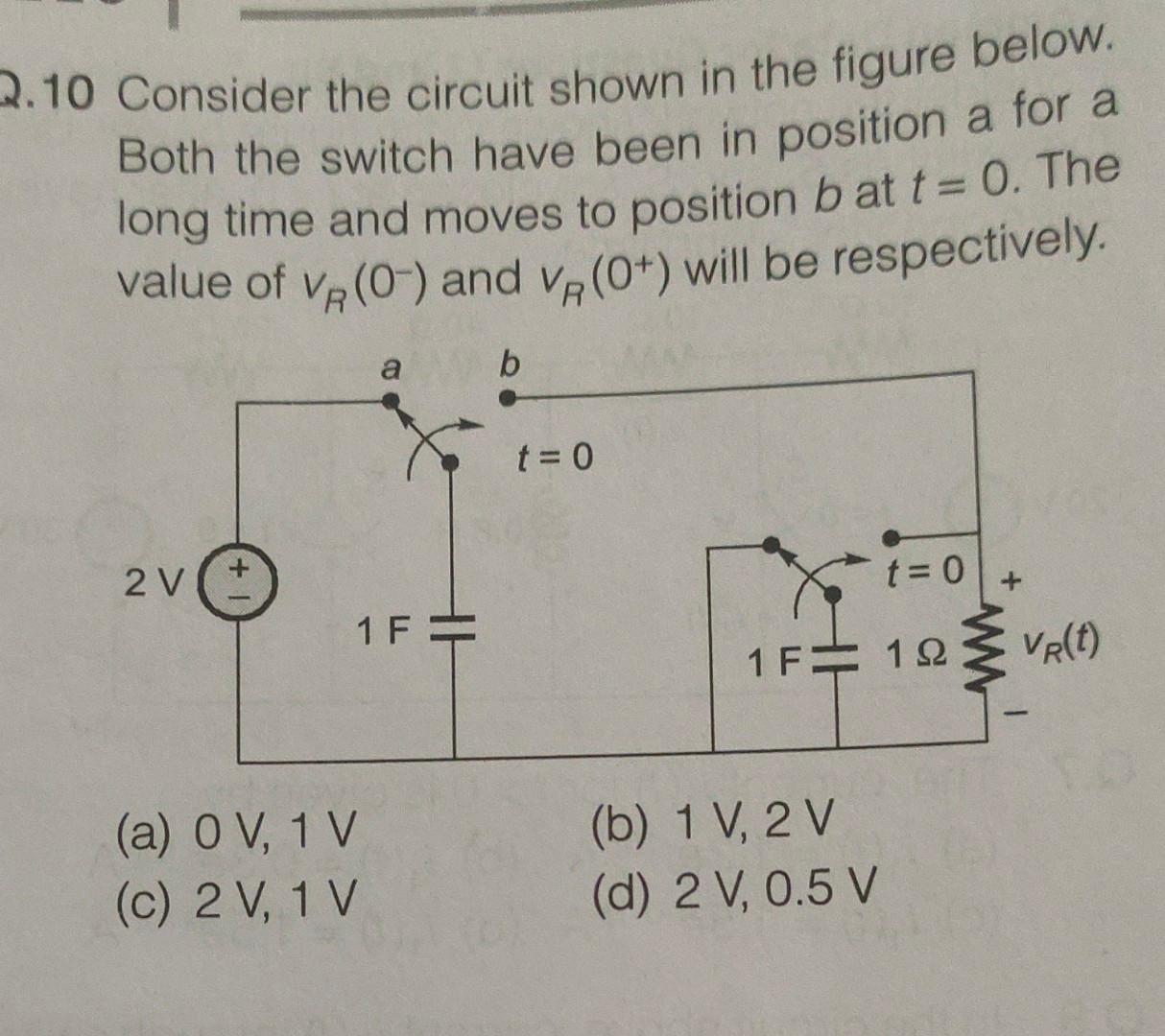 Solved 10 Consider the circuit shown in the figure below. | Chegg.com