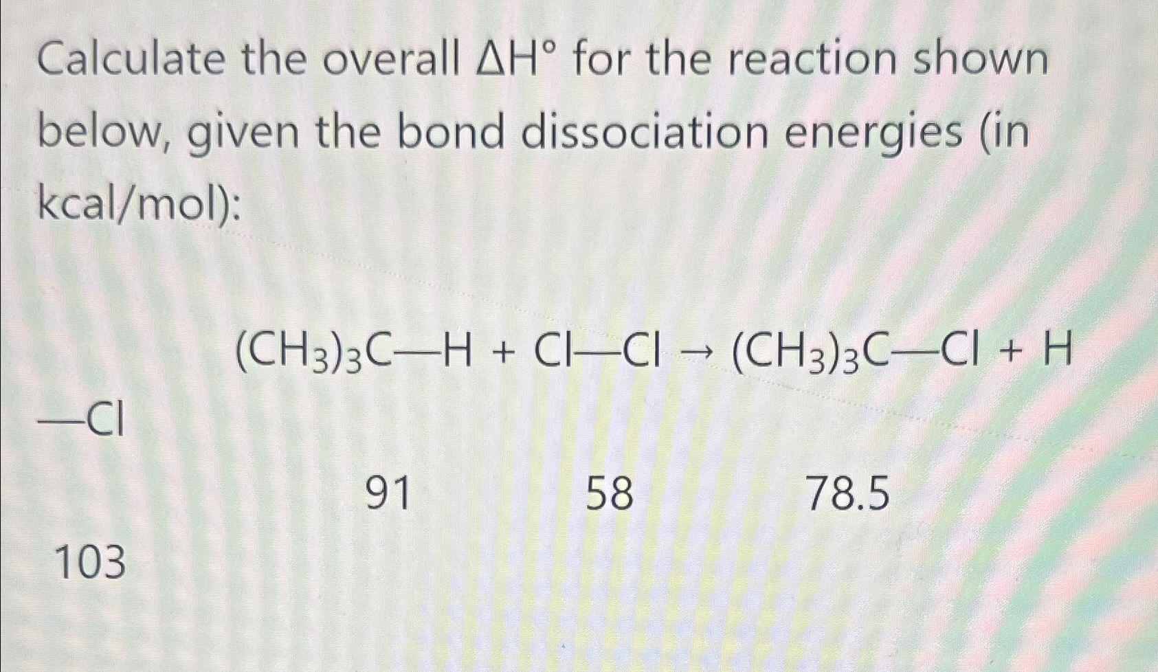 Solved Calculate the overall ΔH° ﻿for the reaction shown | Chegg.com