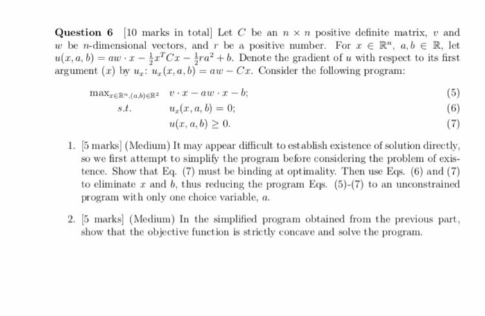 7 Question 6 10 Marks In Total Let C Be An N X Chegg Com