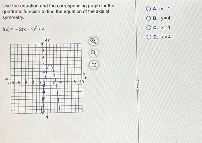 Solved Use the equation and the corresponding graph for the | Chegg.com