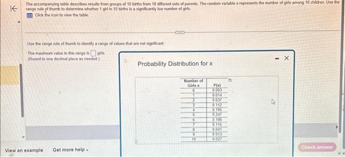 Solved The accompanying table describes results from groups | Chegg.com