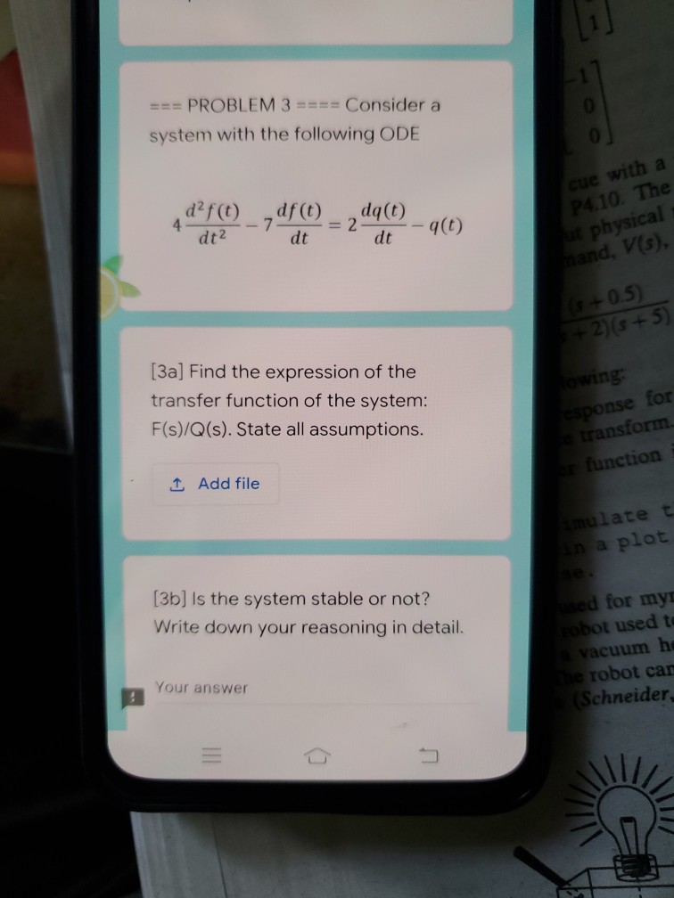 Solved === PROBLEM 3 ==== Consider a system with the | Chegg.com