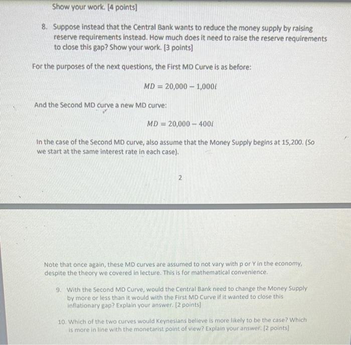 Solved Problem 1: Practicing With Monetary Policy [30 | Chegg.com