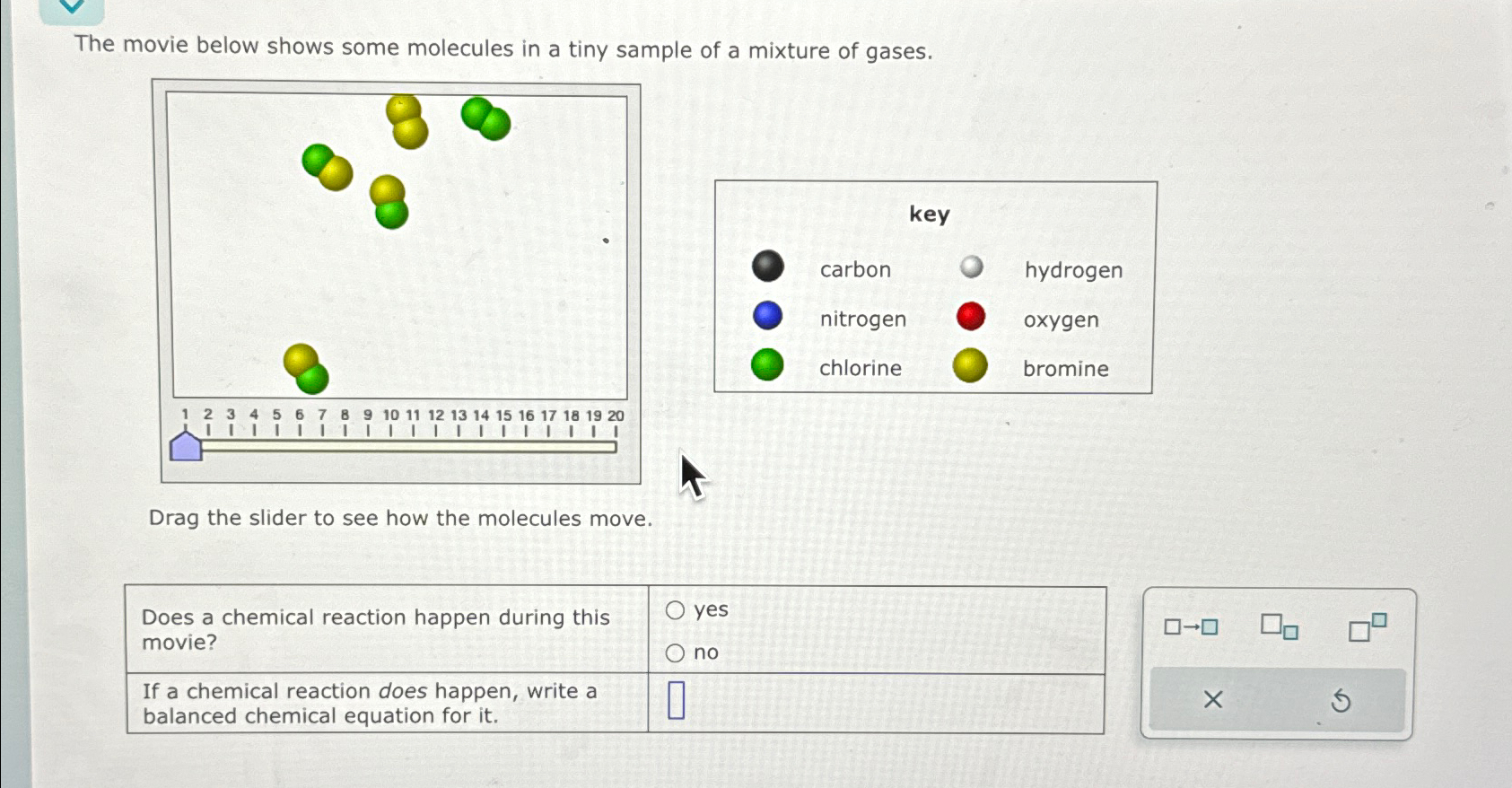 Solved The movie below shows some molecules in a tiny sample | Chegg.com