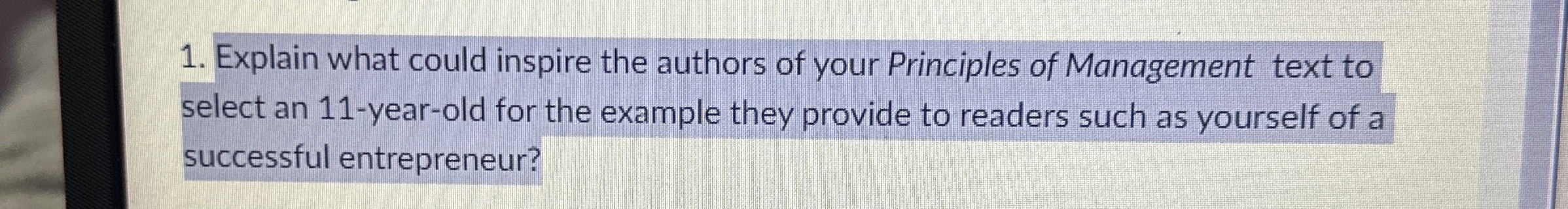 Solved Explain what could inspire the authors of your | Chegg.com