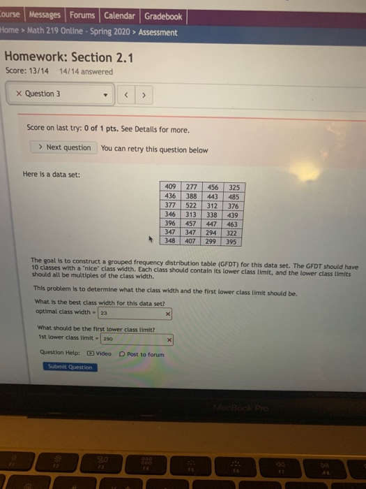 Solved Course Messages Forums Calendar Gradebook Home > Math | Chegg.com
