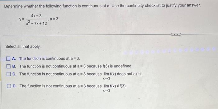 Solved Determine whether the following function is | Chegg.com