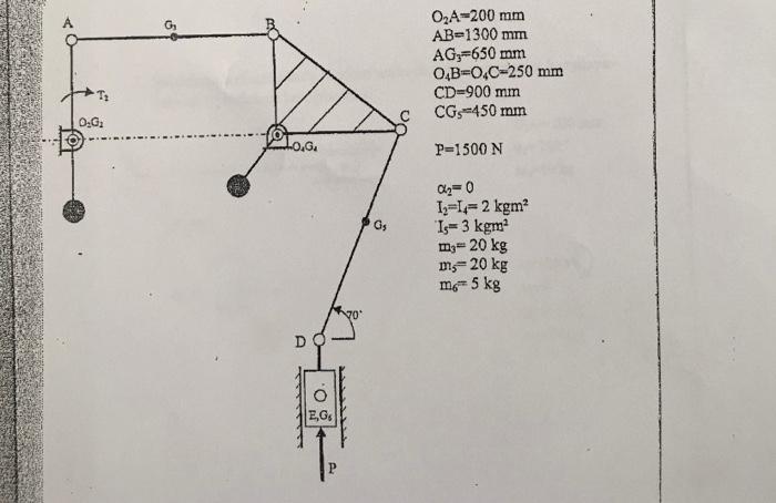 Solved Calculate the balancing torque T2 at the given moment | Chegg.com