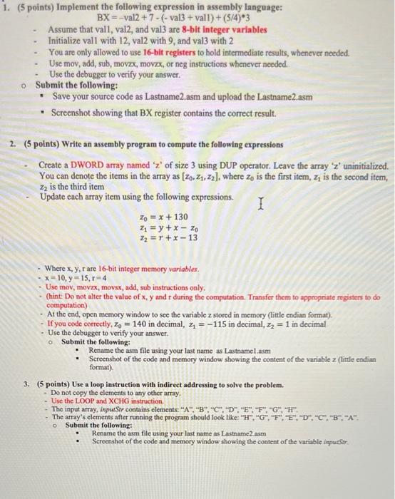 Solved 1. (5 Points) Implement The Following Expression In | Chegg.com