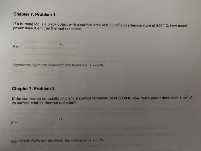 Solved Chapter 7, Problem 1 If a burning log is a black | Chegg.com