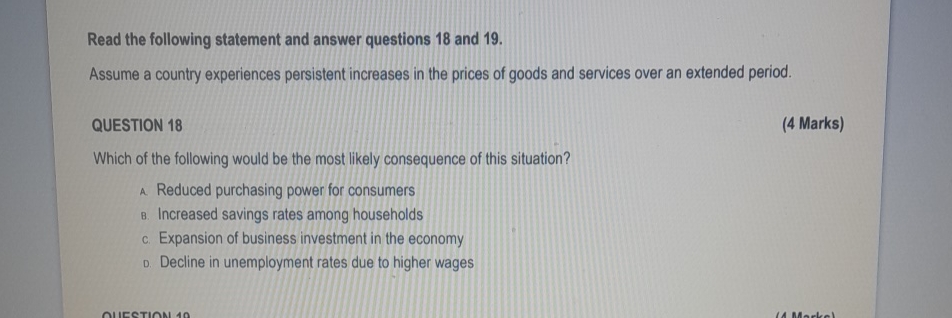 Solved Read the following statement and answer questions 18 | Chegg.com