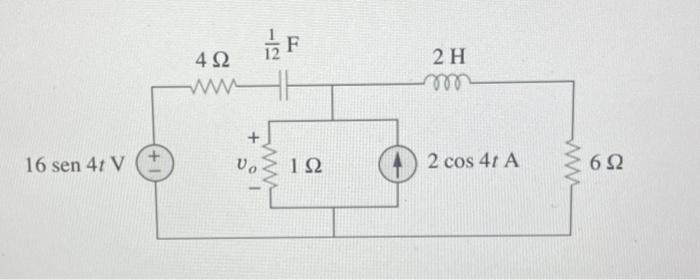 Solved Determinar Vo en el curcuitoRespuesta: | Chegg.com