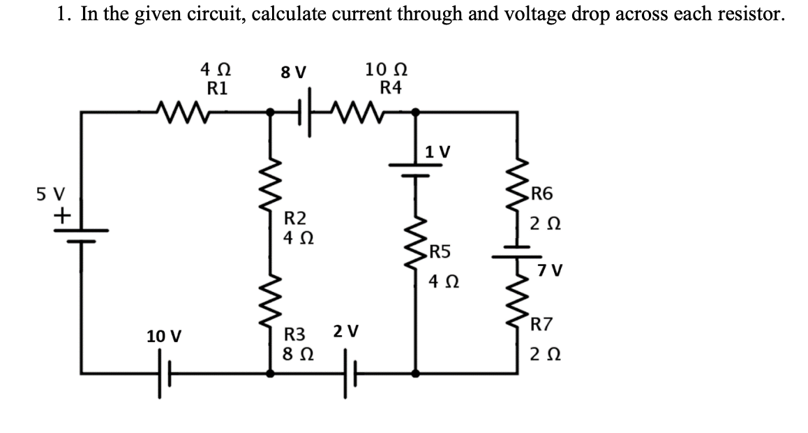 Solved In The Given Circuit Calculate Current Through And 0444