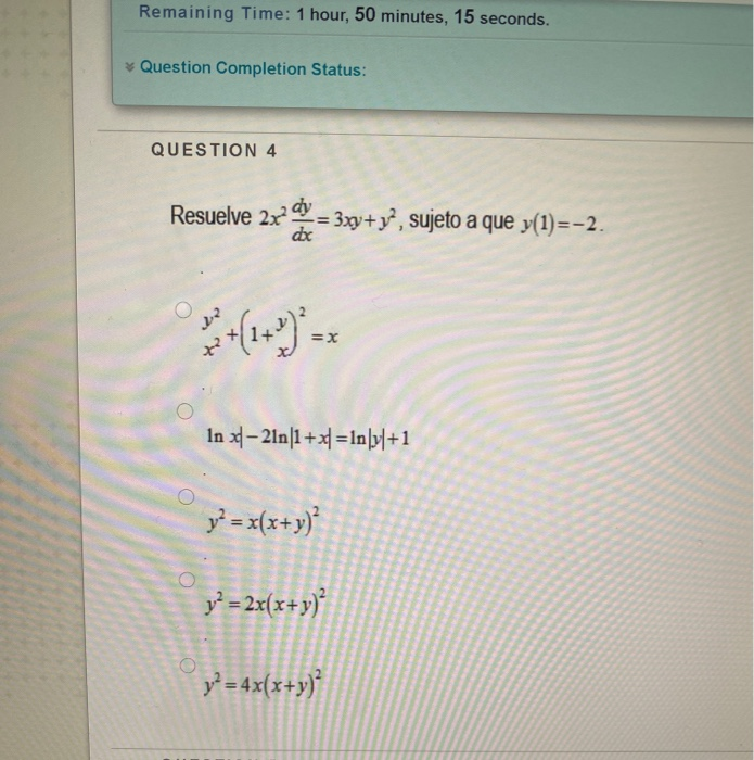 Solved Remaining Time: 1 hour, 50 minutes, 15 seconds. | Chegg.com