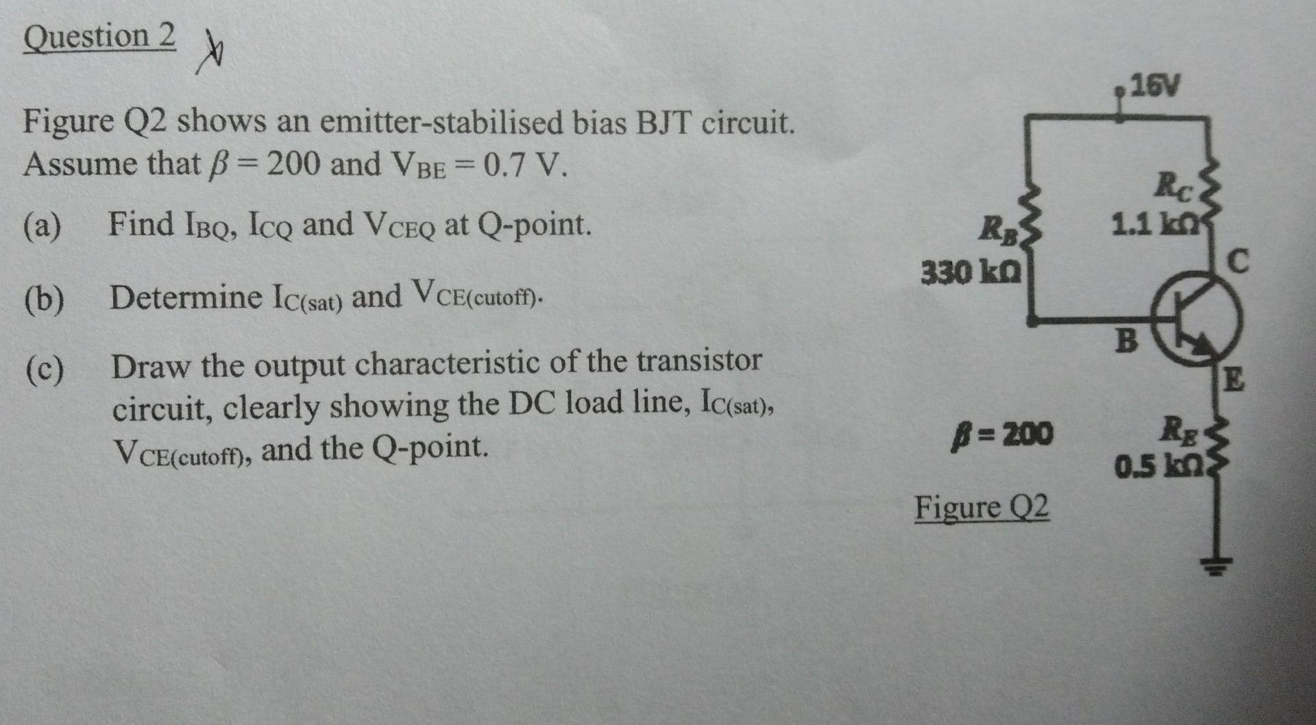 Solved TUTORIAL 4 Bipolar Junction Transistor and Biasing