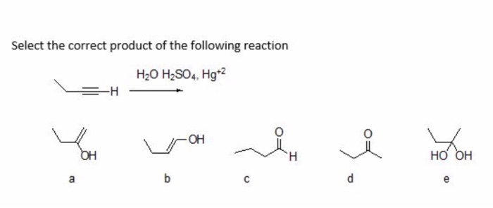 Solved Select the correct product of the following reaction | Chegg.com